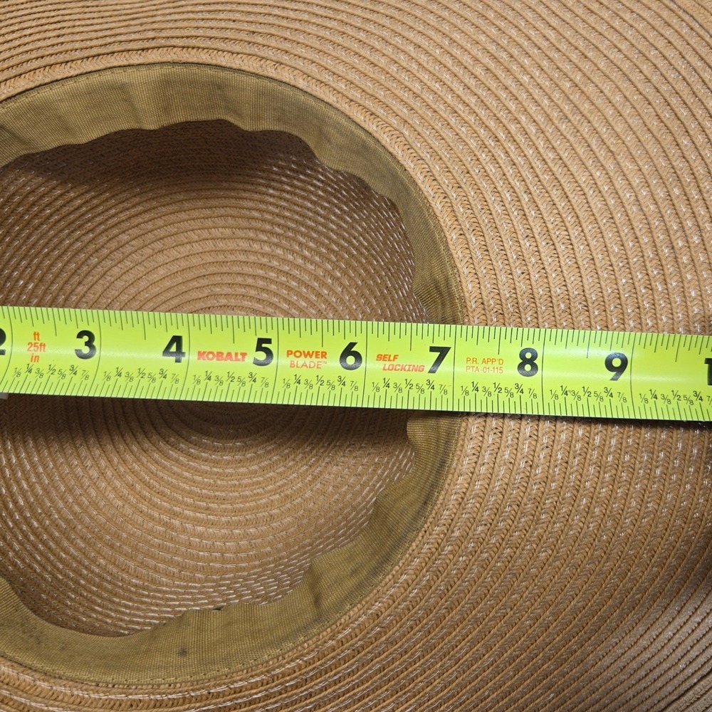 Magid Hats Wide Brim Sun Hat OS Paper Straw Floppy Boho Tassel Beach Resort Wear - Picture 9 of 11